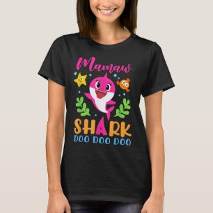 Mamaw Shark Mamaw Shark Lover Family Mother's Day T-Shirt