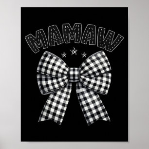 Mamaw t Crew Family Racing Birthday Race Car Poster