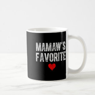 Mamaw's favorite heart graphic for mothers day coffee mug