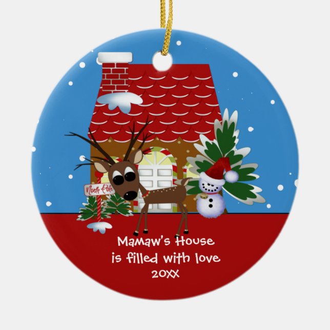 Mamaw's Love House Christmas Ornament (Front)