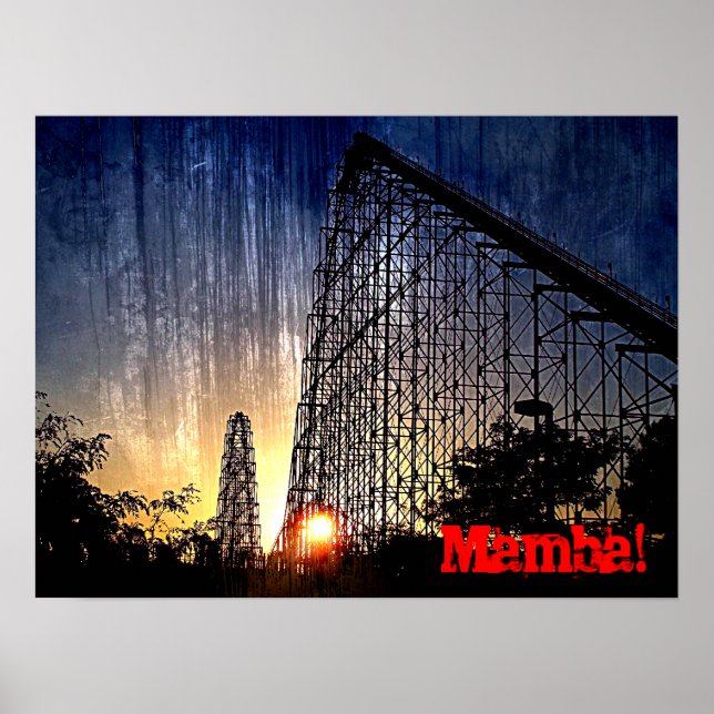 Mamba Rollercoaster World's of Fun Kansas City Poster (Front)
