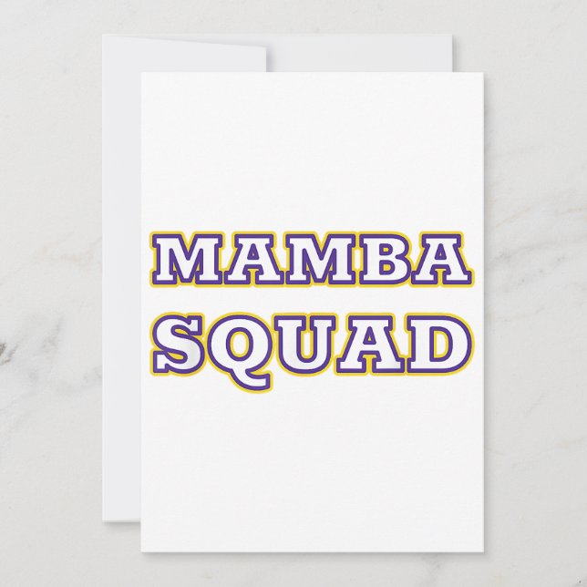 Mamba Squad funny Clothing for Snake Lover Invitation (Front)