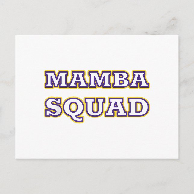 Mamba Squad funny Clothing for Snake Lover Postcard (Front)