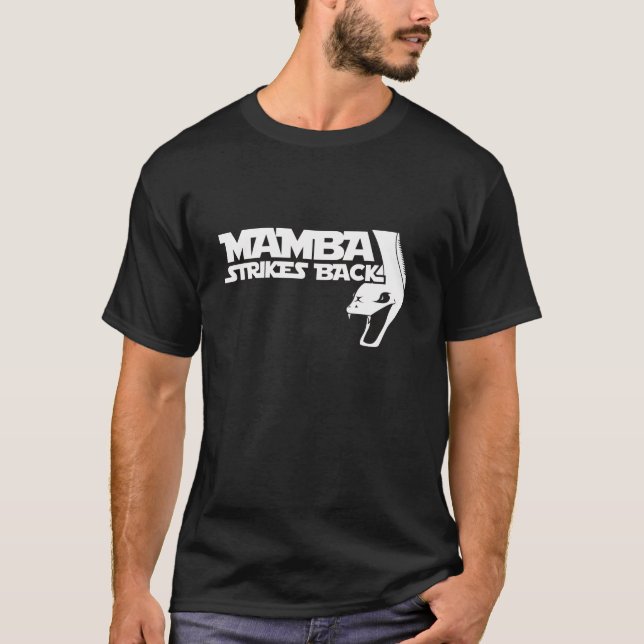 Mamba Strikes Back Men Black T-Shirt (Front)