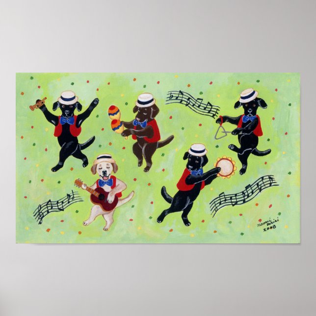 Mambo Labradors Artwork Poster (Front)