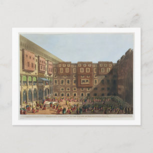 Mamelukes Exercising in the Square of Mourad Bey's Postcard