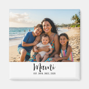 Mami Established Personalizado Foto Script Moderna Magnet