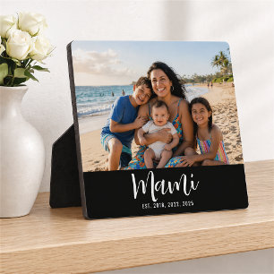 Mami Established Personalizado Foto Script Moderna Plaque
