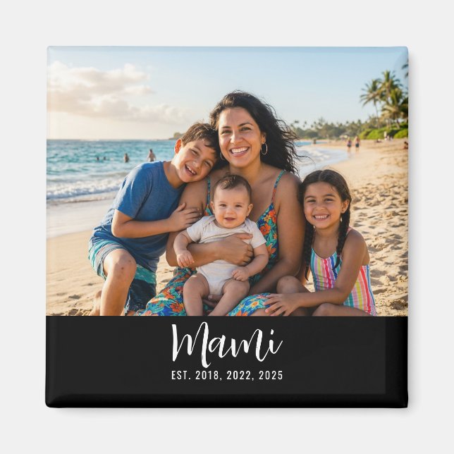 Mami Established Photo Mother's Day Magnet (Front)
