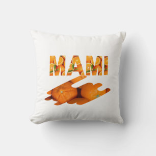 MAMI Orange Typography Art Cushion