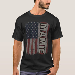 Mamie American Flag Vintage Mother's Day 4th of Ju T-Shirt
