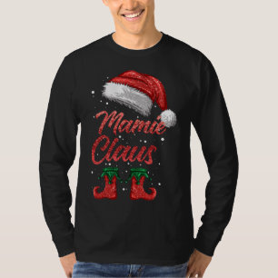 Mamie Claus Matching Family Merry Christmas Santa T-Shirt