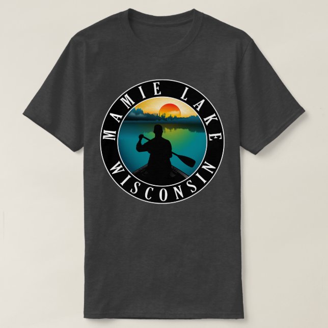 Mamie Lake Wisconsin Canoeing 2 T-Shirt (Design Front)