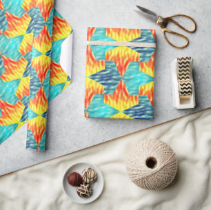 Mamluks Djinns Fire and Water Pattern Wrapping Paper