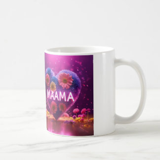 Mamma colourful flowers coffee mug