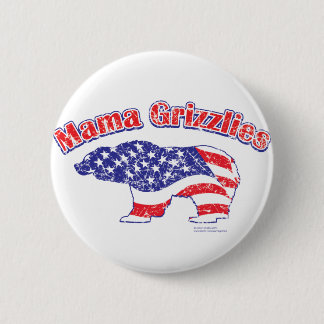 Mamma-Grizzly-Distressed 6 Cm Round Badge