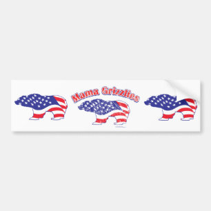 Mamma-Grizzly-Distressed Bumper Sticker