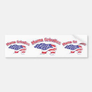 Mamma-Grizzly-Distressed Bumper Sticker