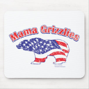 Mamma-Grizzly-Distressed Mouse Pad
