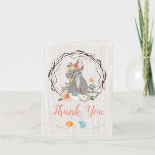 Mamma Kitty Cat with Kitten Thank you note card
