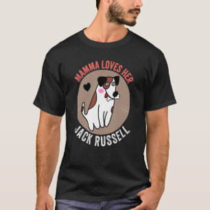 Mamma loves Jack Russells vintage dog cute dog mum T-Shirt