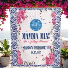Mamma Mia Bachelorette Photo Backdrop Dancing Quee