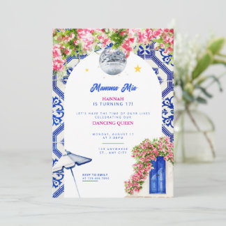 Mamma Mia Themed Birthday Invitation Template