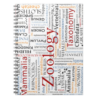 Mammals in Typography Notebook