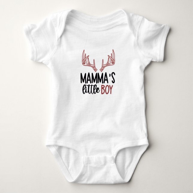 Mammas little boy baby bodysuit (Front)