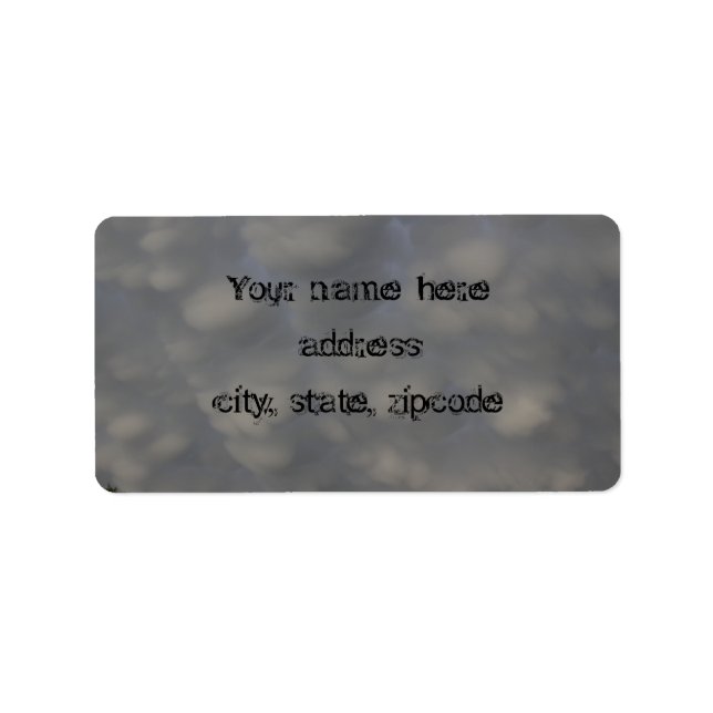 Mammatus Cloud Address Labels (Front)