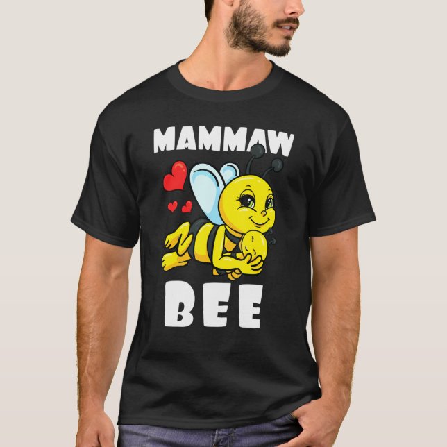 Mammaw Bee Matching Family Outfit Baby Announcemen T-Shirt (Front)