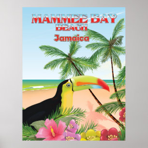 Mammee Bay Beach Jamaica travel poster