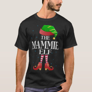 Mammie Elf Matching Family Funny Grandma Christmas T-Shirt