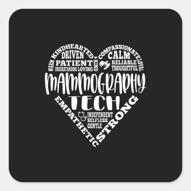 Mammography tech, Mammo technologist Square Sticker (Front)