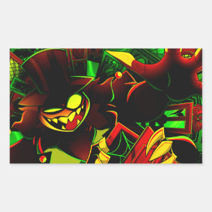 Mammon Halloween Slasher   Helluva Boss    Rectangular Sticker