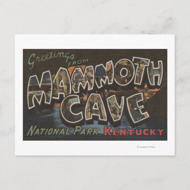 Mammoth Cave, Kentucky - Large Letter Scenes Postcard (Front)