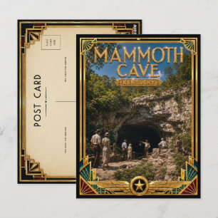 Mammoth Cave Kentucky Vintage Art Deco Golden Age Postcard