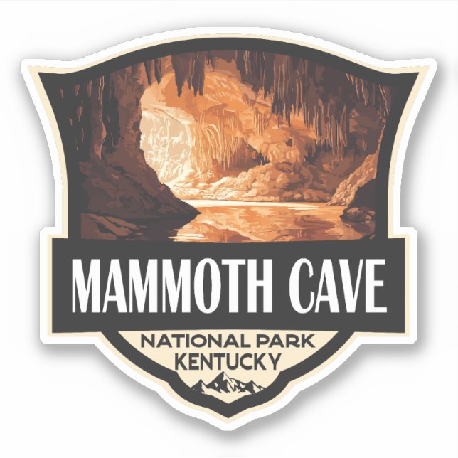 Mammoth Cave National Park Illustration Retro Art (Front)