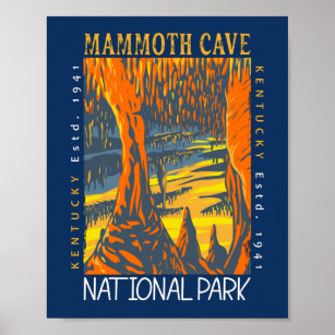 Mammoth Cave National Park Kentucky Distressed  Poster