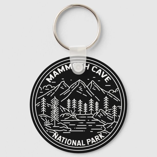 Mammoth Cave National Park Kentucky Monoline Key Ring (Front)