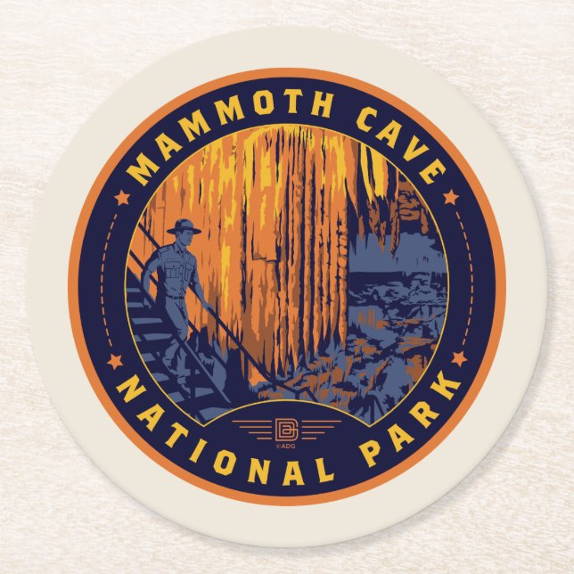 Mammoth Cave National Park Round Paper Coaster (Front)
