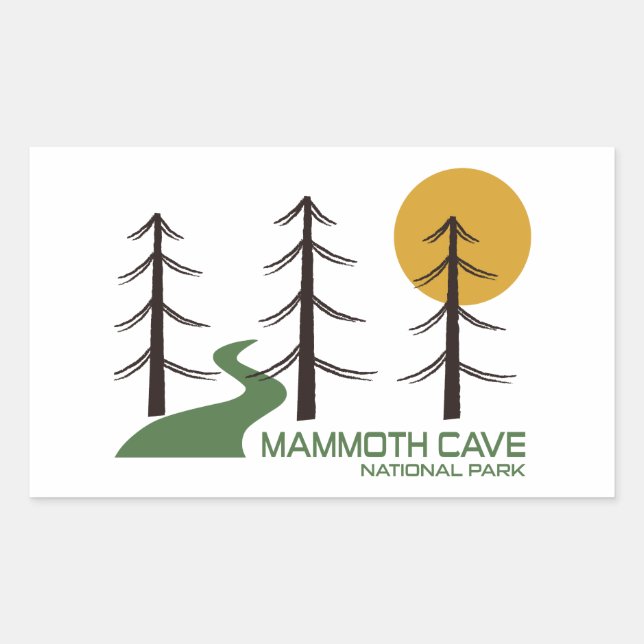 Mammoth Cave National Park Trail Rectangular Sticker (Front)