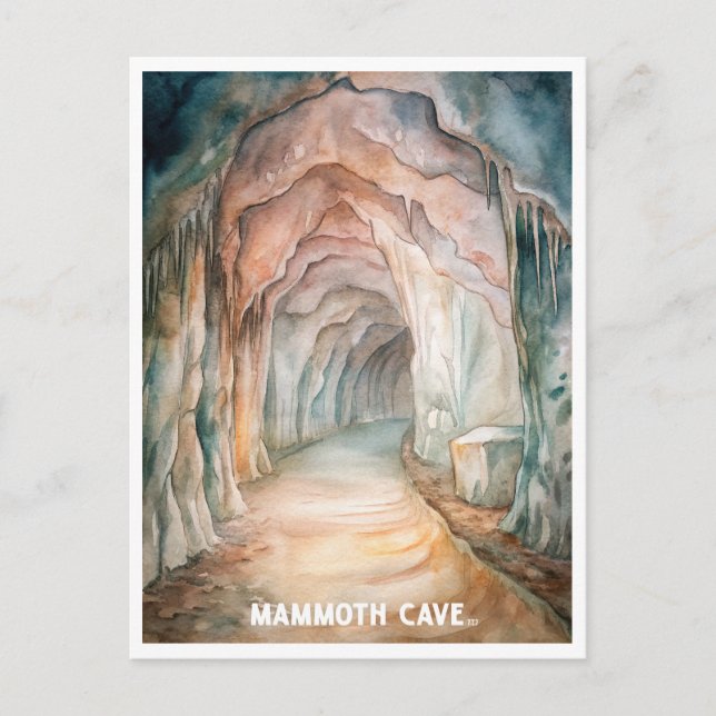 Mammoth Cave National Park Watercolor  Postcard (Front)