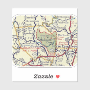 Mammoth Cave NP Vintage Map