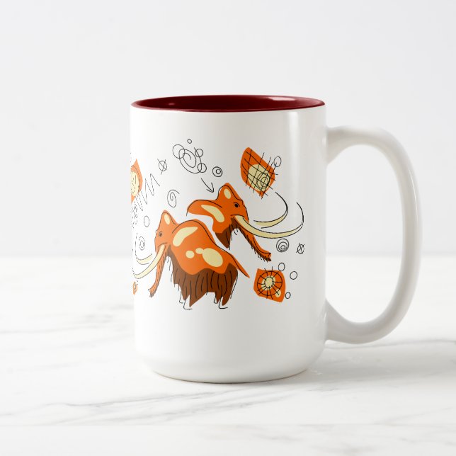Mammoth Cave Painting With Entoptics Two-Tone Coffee Mug (Right)