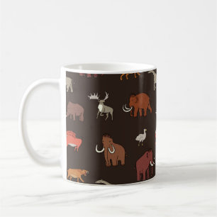 Mammoth Era: Prehistoric Themed Pattern. Coffee Mug