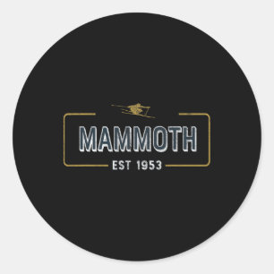 Mammoth Est 1953 Ski For Mountain Skiers Classic Round Sticker