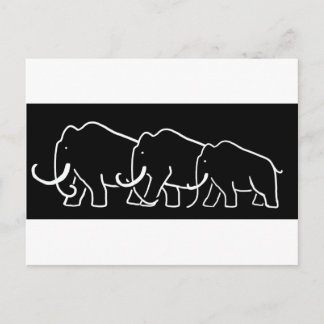Mammoth Family Postcard