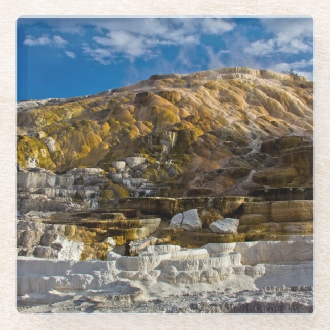 Mammoth Hot Spring Glass Coaster (Front)
