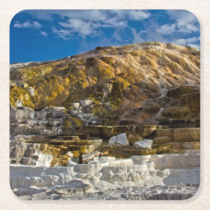 Mammoth Hot Spring Square Paper Coaster